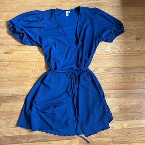 & Other Stories Blue Wrap Dress